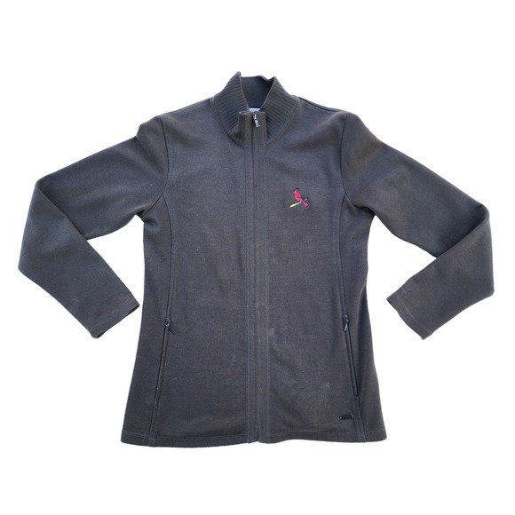 St. Louis Cardinals Baseball Cutter & Buck Brown Full Zip Jacket size Small - Picture 1 of 7